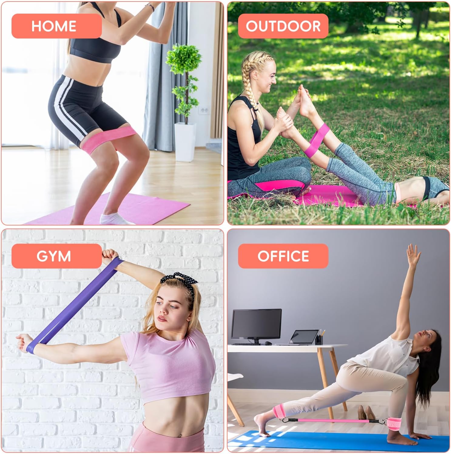11 Pcs Ankle Resistance Bands with Cuffs, Glutes Workout Ankle Weights for Women Working Out, Exercise Bands Set with Ankle Straps for Leg Butt Exercise Equipment - Perfect for Home Workouts - Image 7