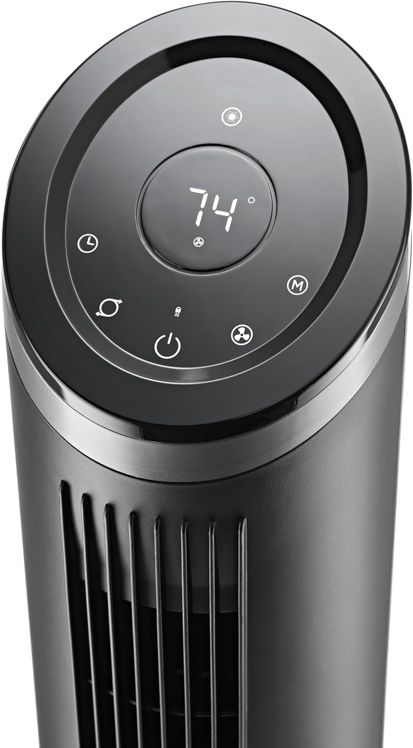 Lasko Apex Tower Fans Oscillating Quiet 42" - 29 ft/s Airflow, 28 dB, 90° Oscillation, 12H Timer, Air Filter for Hair & Dust, Remote, Black, Floor Fans for Home Bedroom, RST200 - Image 10