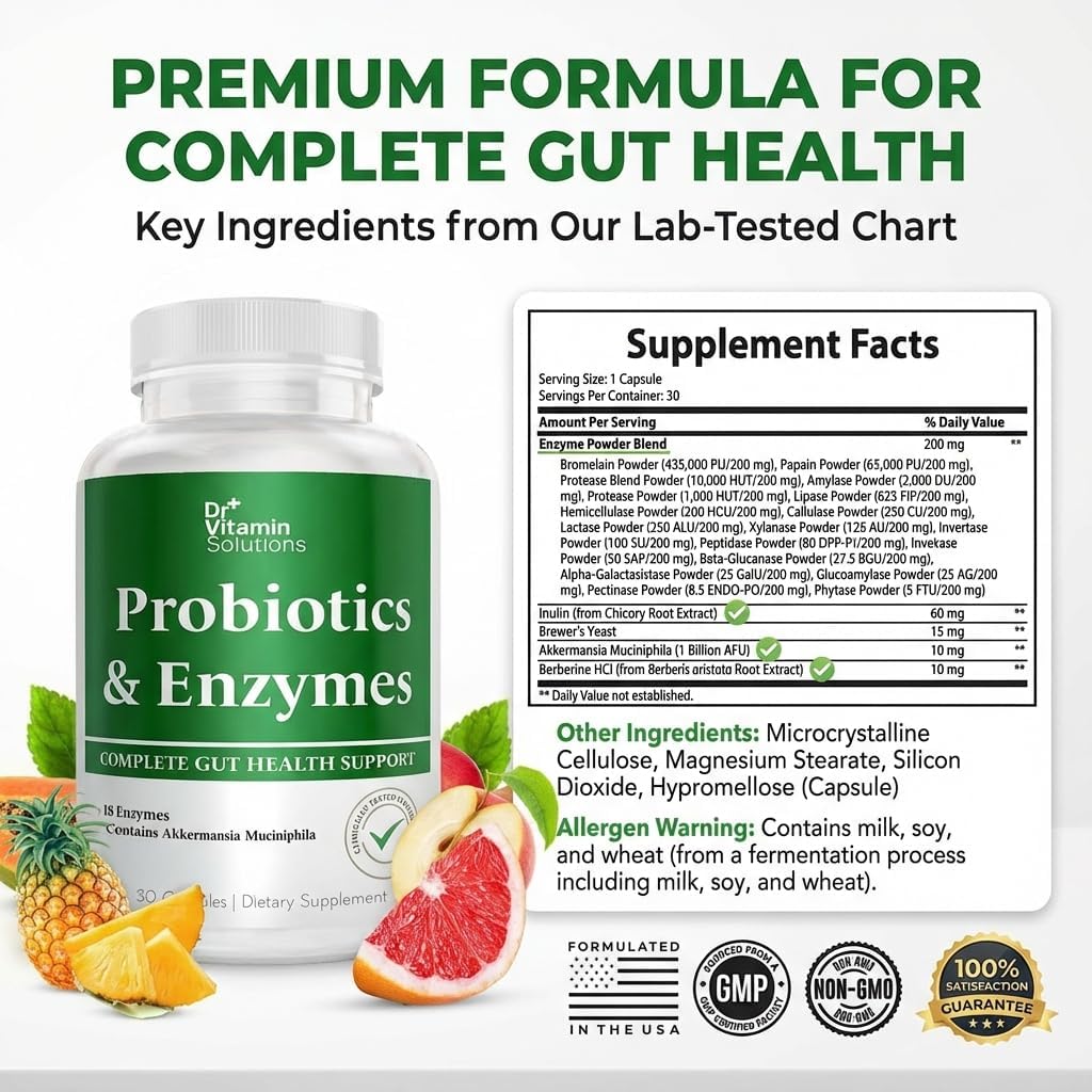 GLP-1 Supplement for Weight Loss Women & Men, Akkermansia Probiotic & Berberine, Digestive Enzymes, Prebiotics | Gut Health, Bloating Relief, Non-GMO, Made in USA, 30 Day Supply - Image 2