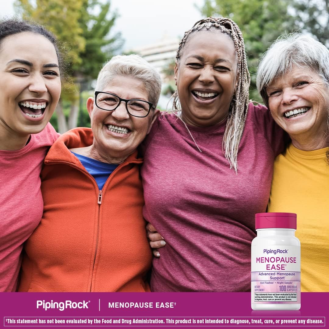 Piping Rock Menopause Ease Supplement | 100 Capsules | Advanced Support for Women | with Black Cohosh and Wild Yam | Non-GMO, Gluten Free - Image 6