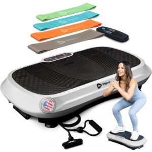 Lifepro Waver Vibration Plate Exercise Machine – High-Intensity Vibration Plate for Lymphatic Drainage – Full-Body Workout Vibrating Platform with Loop Bands – Fitness Equipment for Strength & Toning