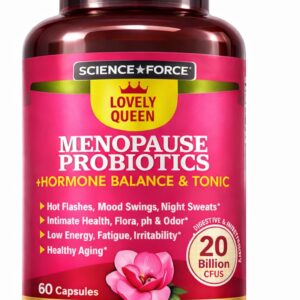 Lovely Menopause Supplement + Hormone Balance + Weight Management, Hot Flashes, Mood Swings, Vaginal Health & Dryness | Black Cohosh, Dong Quai, Ashwagandha + Probiotics, Woman Supplement, 60 ct
