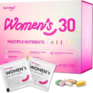 Multivitamin for Women Daily Vitamin Packs for 30 plus with D3+K2, NR1000, Probiotics & Ashwagandha | Supplement for Beauty, Stress Relief, Bone & Heart Health, Energy, Gut & Hormone Balance | 30 Day
