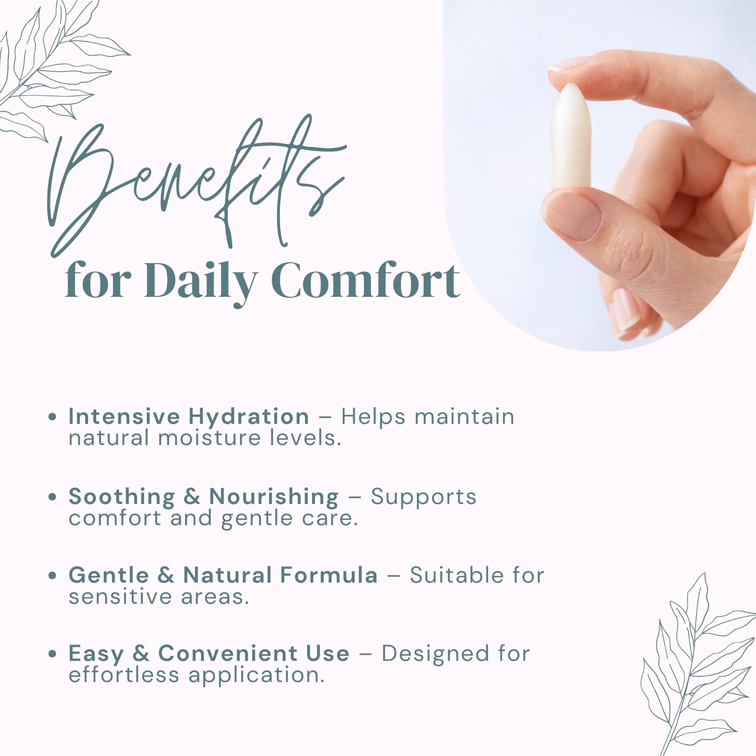 Vaginal Moisturizer for Women with Hyaluronic Acid - Hormone-Free - Intimate Moisturizer for Vaginal Dryness During Menopause - Ideal for Skin Revitalization, pH Balance & Post-Childbirth Recovery - Image 3