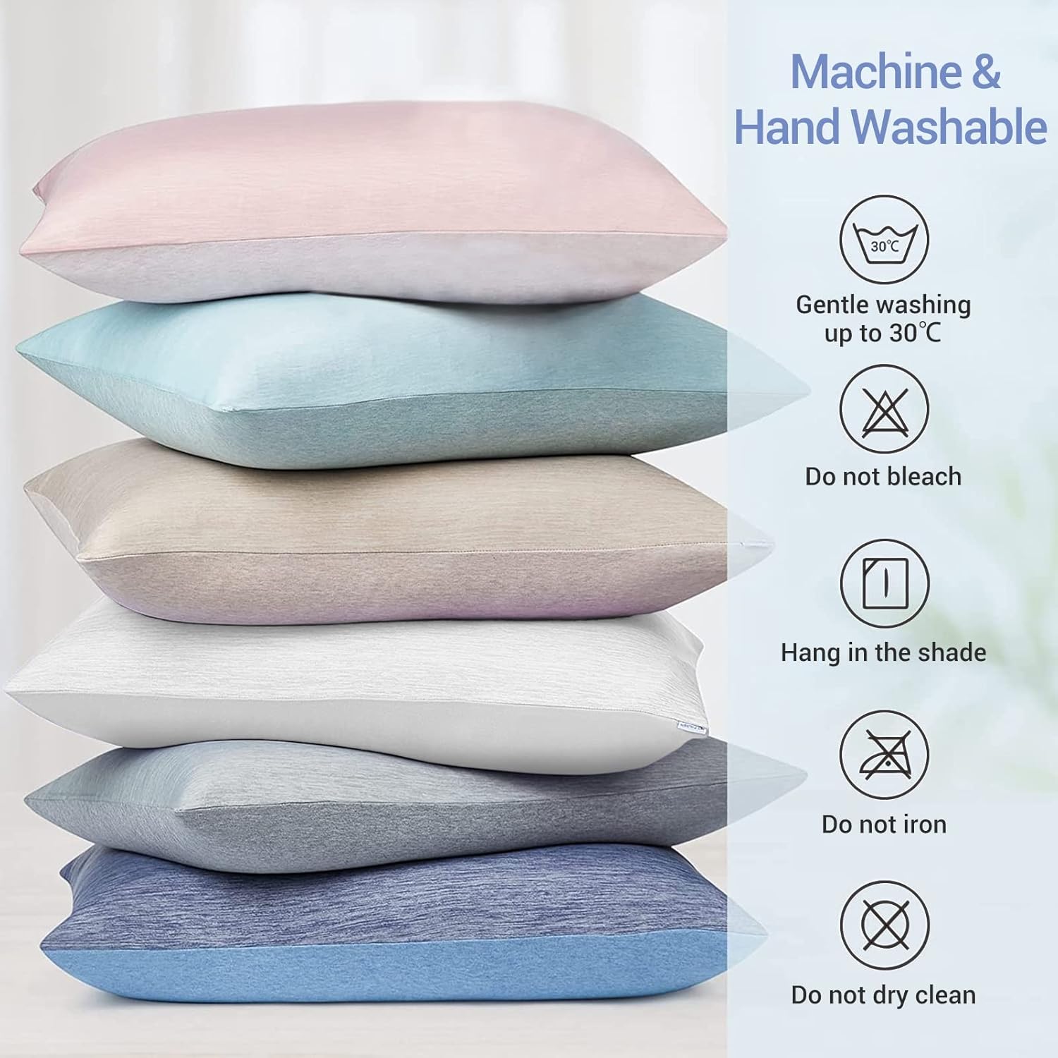 Marchpower 2 Pack Cooling Pillowcases Queen Size, Arc-Chill Cool Fiber, Double Sided Design for Hot Sleepers Night Sweats Hot Flashes, Oeko-TEX Certified Soft Breathable Pillow Covers Hidden Zipper - Image 9