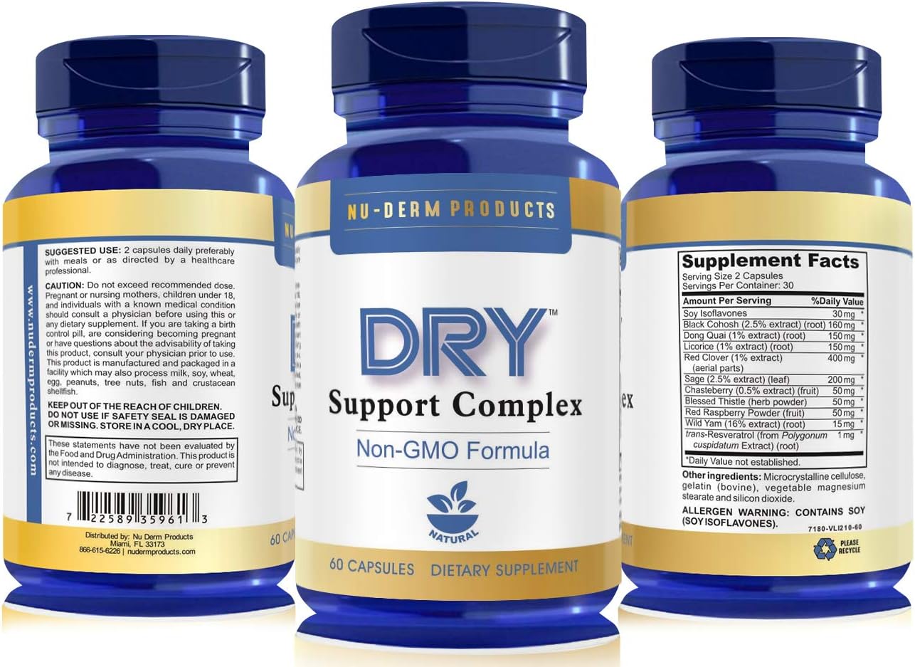Nuderm DRY HYPERHIDROSIS TREATMENT pills stop sweating, sweaty hands Sweaty Feet Night Sweats Sweaty Underarms Naturally Proven Antiperspirant Vitamins treats Hyperhidrosis - Image 3