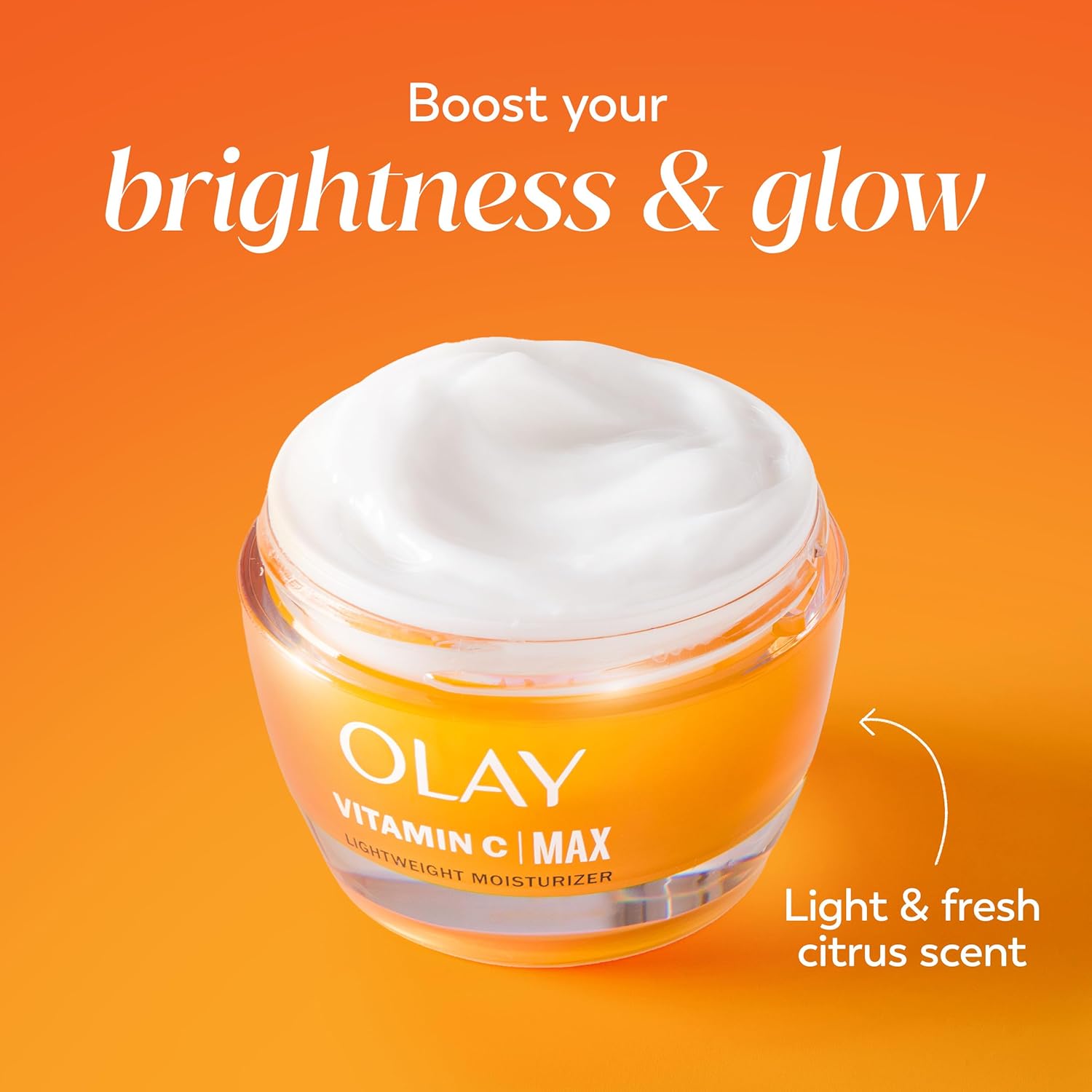 Olay Vitamin C MAX Face Moisturizer, Brightening Cream for Women, Hydrating, Evens Tone, Dark Spot & Hyperpigmentation Reduction, Glowing Skin Care - Niaciniamide, Peptides 1.7 Oz - Image 7