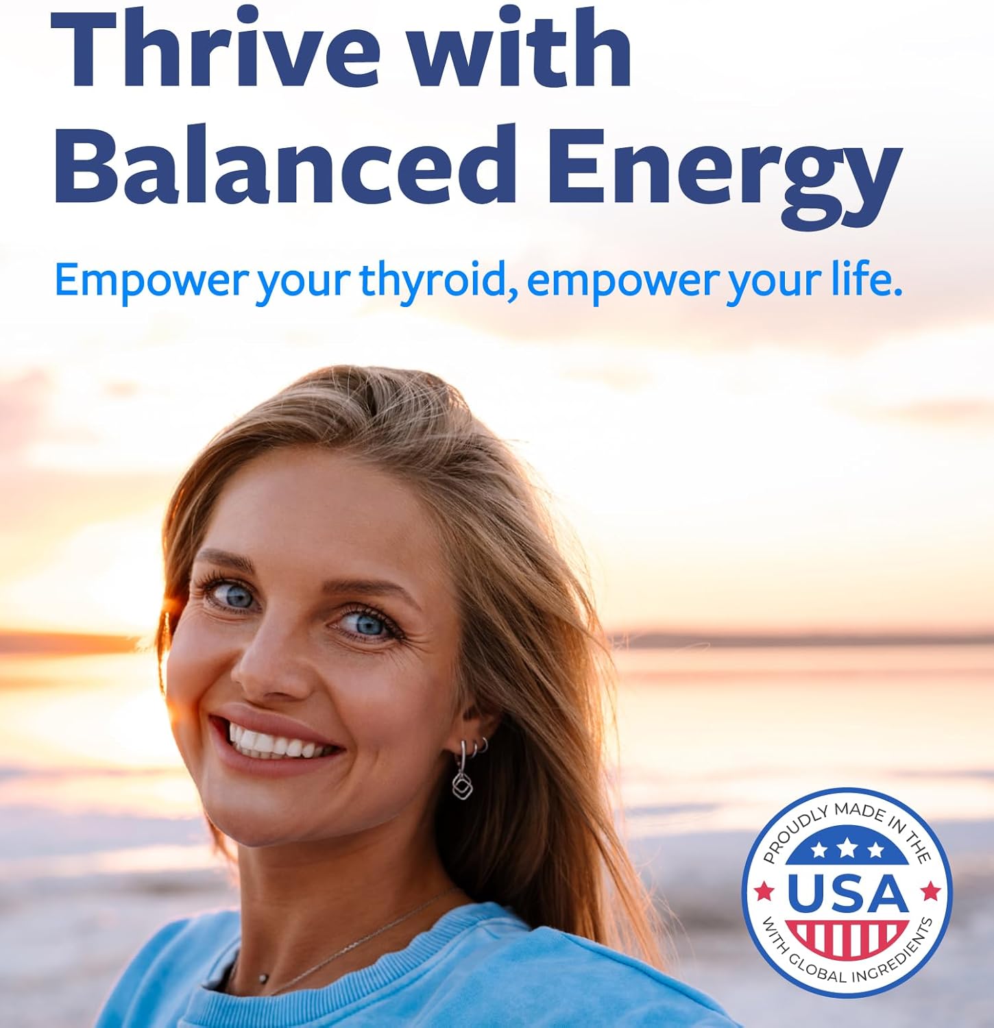Thyroid Support with Iodine (Non-GMO) Improve Your Energy & Mood - Metabolism Booster Thyroid Health Supplement for Women and for Men - Ashwagandha, Zinc, B12 Complex - 60 Capsules - Image 4