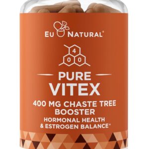 Vitex Pure 400 Mg Chasteberry - Natural PMS Support, Balance Hormones, Regulate Cycle, Promote Skin Health - Full-Spectrum & Standardized - 60 Vegan Soft Capsules