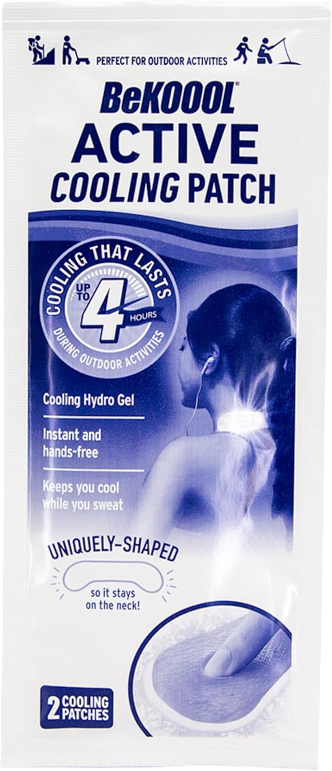 BeKOOOL® Active Cooling Patches (4 Count) – Instant Neck Cooling Relief for Sports, Outdoor Activities & Heat Relief – Portable Hydro Gel Cooling Pads - Image 2