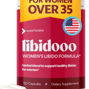 VoomVaya Libidooo - Libido Support for Women Over 35 - Womens Libido Support & Female Libido Supplement for Mood, Energy & Confidence – 3rd Party Tested - 60 Capsules
