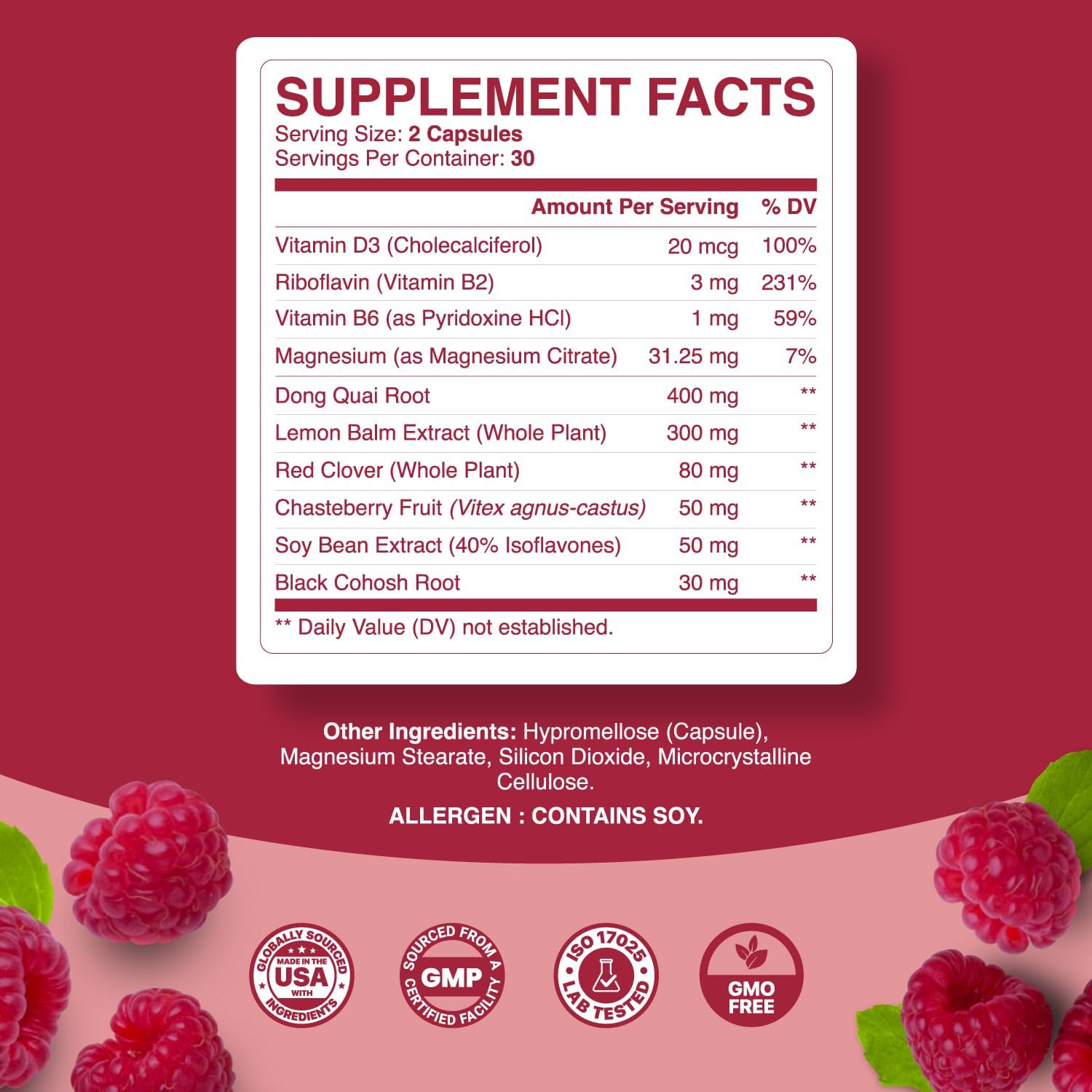 Phytoral Complete Herbal Menopause Supplement for Women - Female Hormone Balance Capsules for Night Sweats Hot Flashes & Mood Swings with Dong Quai Chaste Berry & Black Cohosh Root - 60 Count - Image 3