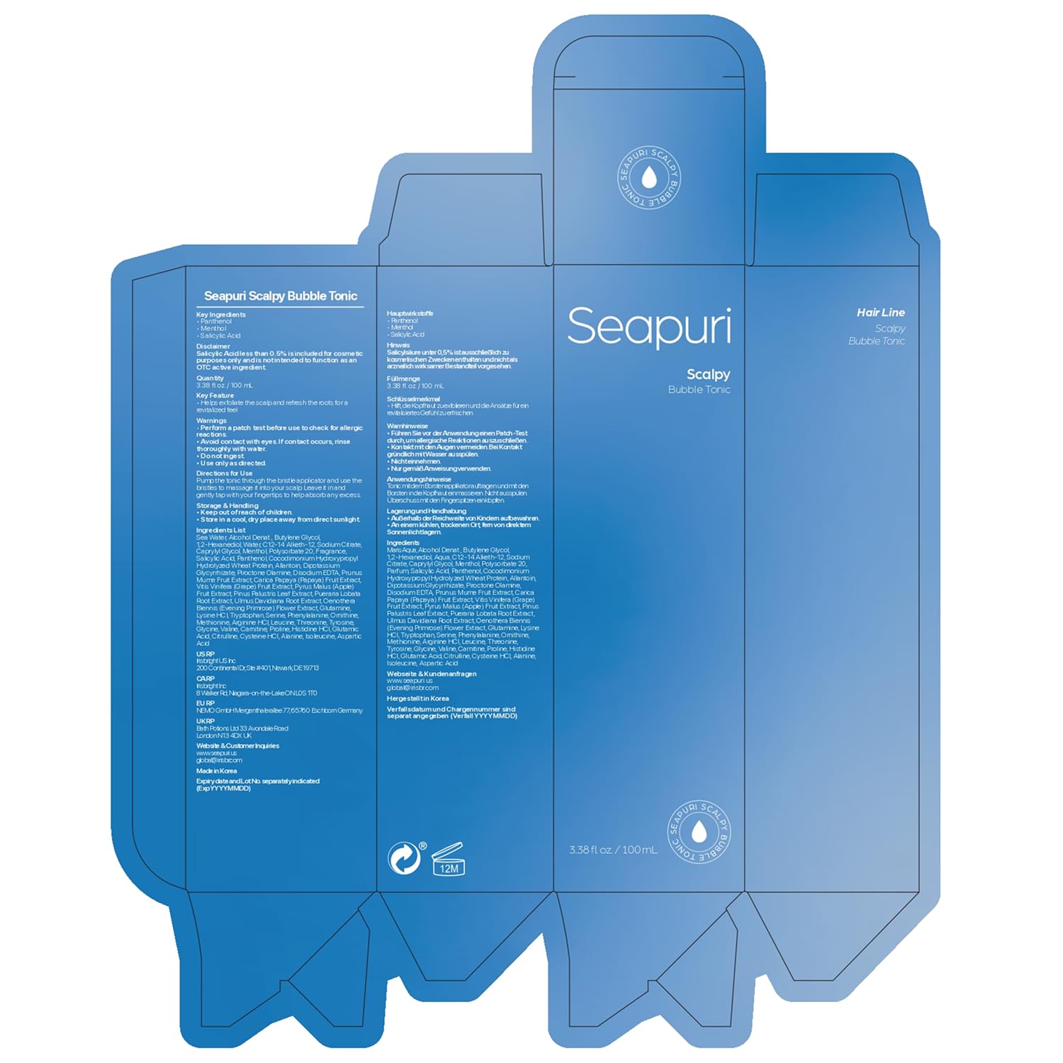 Seapuri Scalpy Bubble Tonic for Dry & Itchy Scalp Treatment | Hair Growth & Thickening | for both Men & Women | Combats Hair Loss & Thinning | Salicylic Acid, Menthol, Dexpanthenol - Image 9