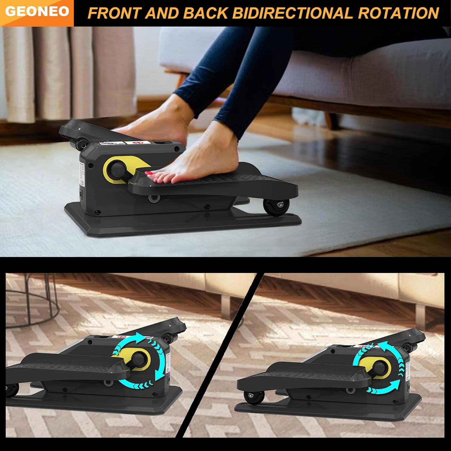 Under Desk Elliptical Machine, Electric Elliptical Exerciser for Senior, Quiet & Small Electric Seated Pedal Exerciser for Home with Display Monitor, Remote Control & 12 Adjustable Speeds - Image 6
