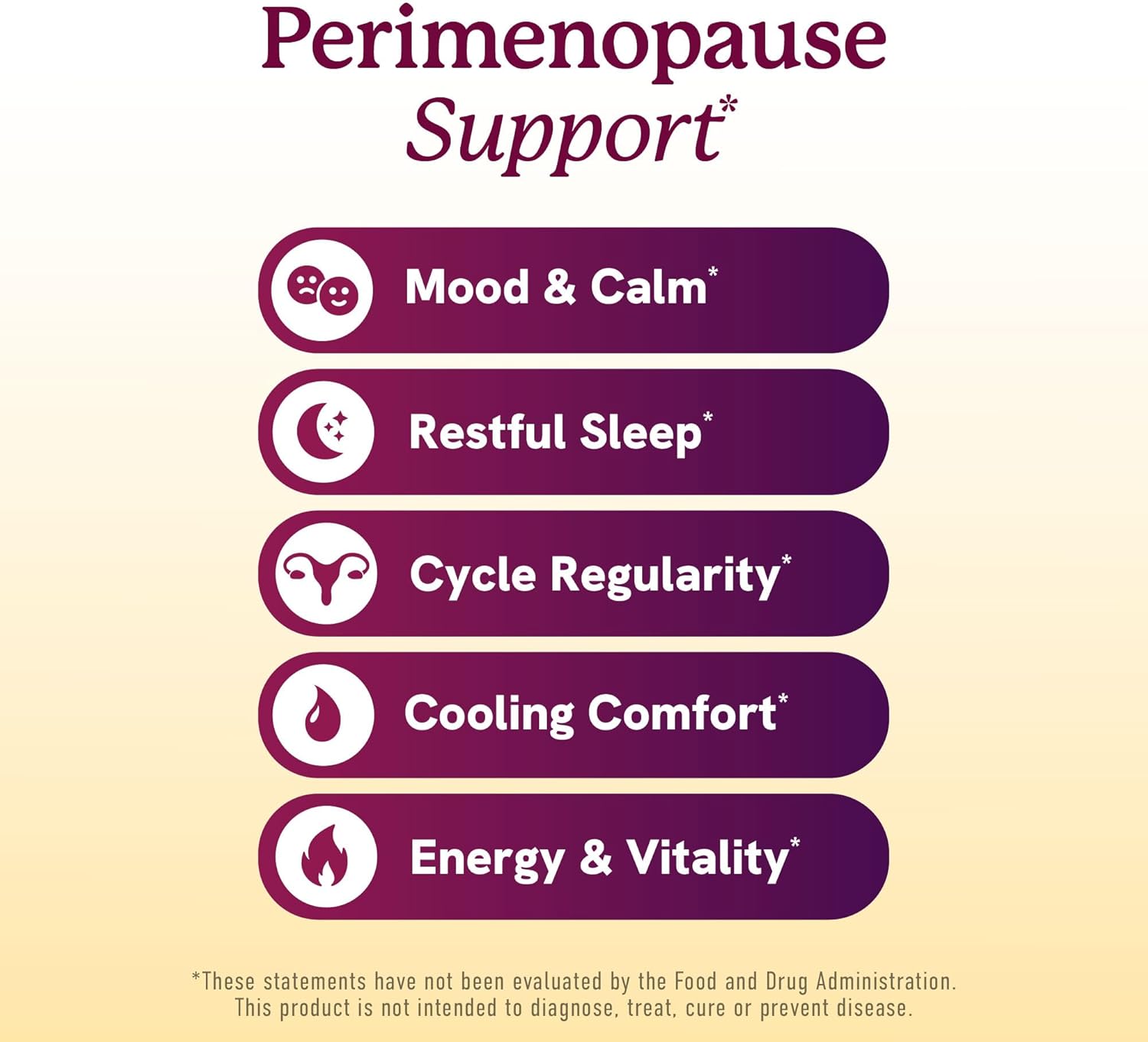 Perimenopause Support | Hormone Balance for Women | Mood, Sleep, Cycle Regularity & Cooling Support | Black Cohosh, Vitex, Saffron & More | Peri Menopause Supplements for Women | Non-GMO | 60 Ct - Image 2