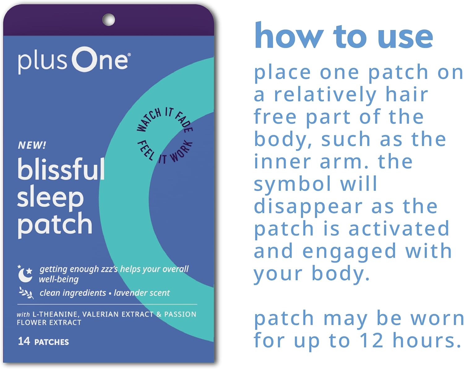 plusOne Blissful Sleep Patches – Magnesium and L-Theanine Patches to Promote Relaxation & Restful Sleep – Herbal, Vitamin-Infused Formula – Easy Peel & Stick – 14 Count - Image 5