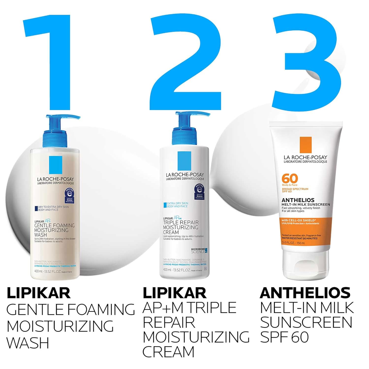 La Roche-Posay Lipikar AP+ Gentle Foaming Moisturizing Wash, Shea Butter + Niacinamide + Glycerin, Moisturizing Body Wash For Dry Skin, National Eczema Association Accepted, Dermatologist Tested - Image 8