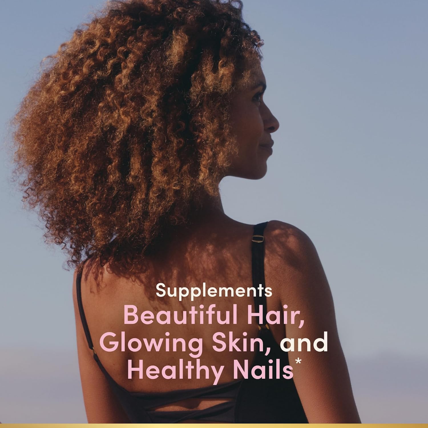 Nature's Bounty Optimal Solutions Hair, Skin & Nails Vitamin Gummies with Biotin, 2500 mcg, Strawberry, 80 Count, 40 Total Servings - Image 2