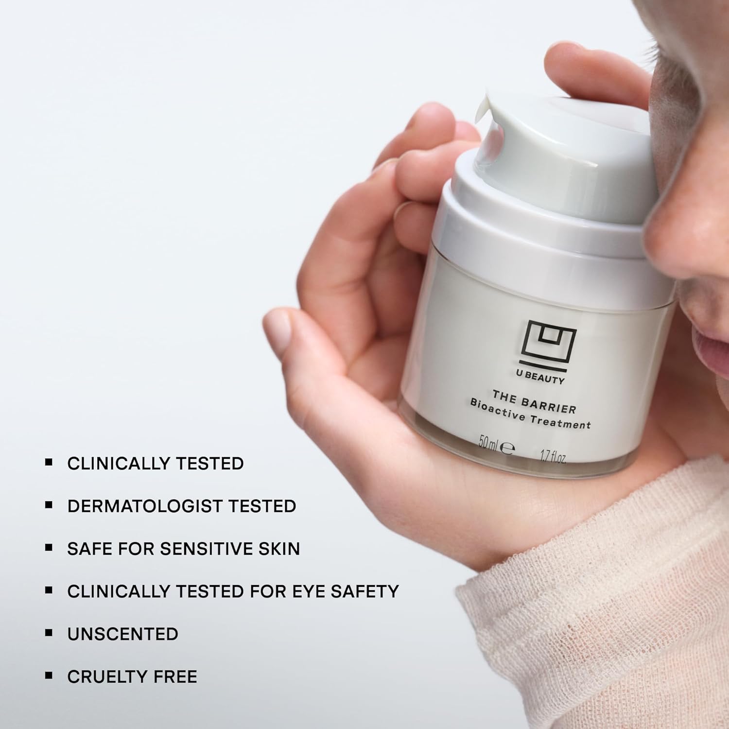 U Beauty BARRIER Bioactive Treatment - Night Cream Moisturizer for Face for Softer & Stronger Skin, Improves Rough, Dull Skin, Overnight Skin Barrier Cream with Urea, & Hyaluronic Acid - 1.7 fl oz - Image 7
