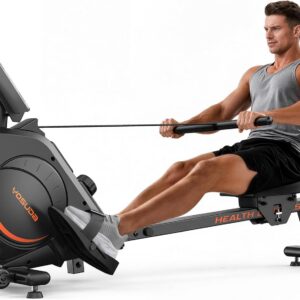 YOSUDA Magnetic Rowing Machine for Home - Rower Machine Use with Bluetooth, App Supported, Rowing Machine for Beginners to Athletes, Comfortable Seat Cushion