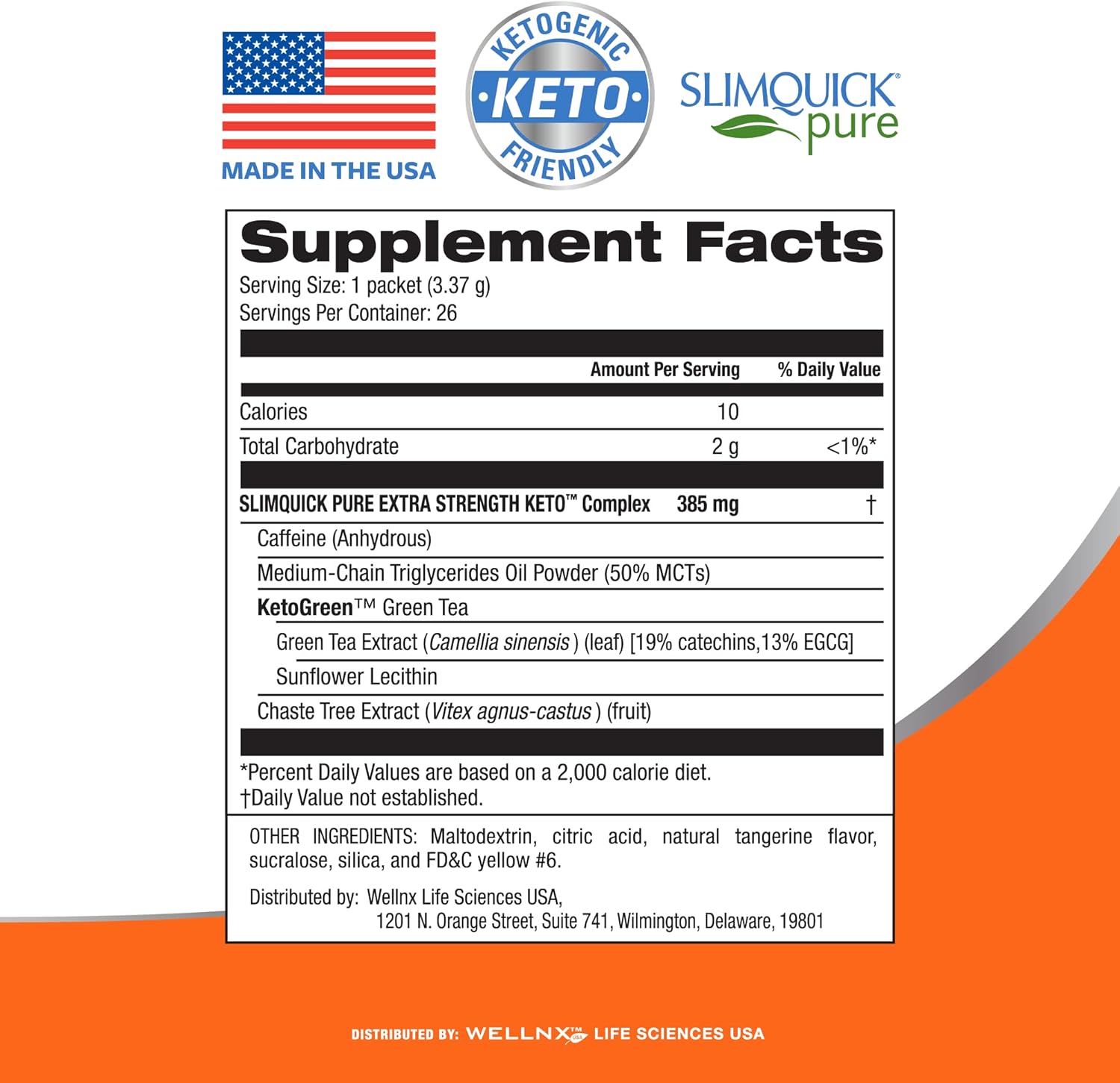 SlimQuick Extra Strength Weight Management Drink Mix for Women, Tangerine - Helps Metabolism, Keeps Full for Longer with Green Tea, Caffine, Chaste Tree, Rhodiola Extract - 26 Count - Image 2