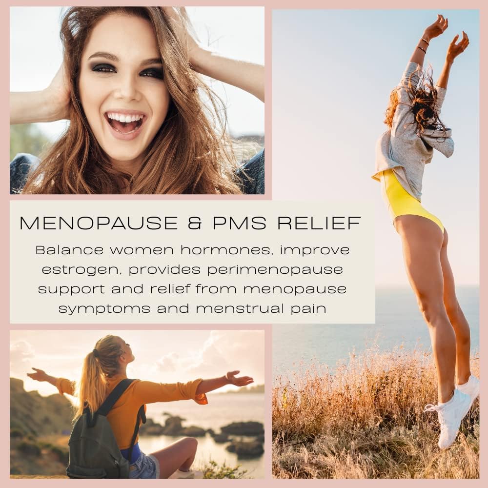 Hormone Balance for Women – Natural Female Energy & Mood Pills – Hot Flashes Menopause Relief Supplement with Vitex Chasteberry, Dong Quai, Maca Root Powder, Ginseng – 90 Veggie Capsules - Image 3