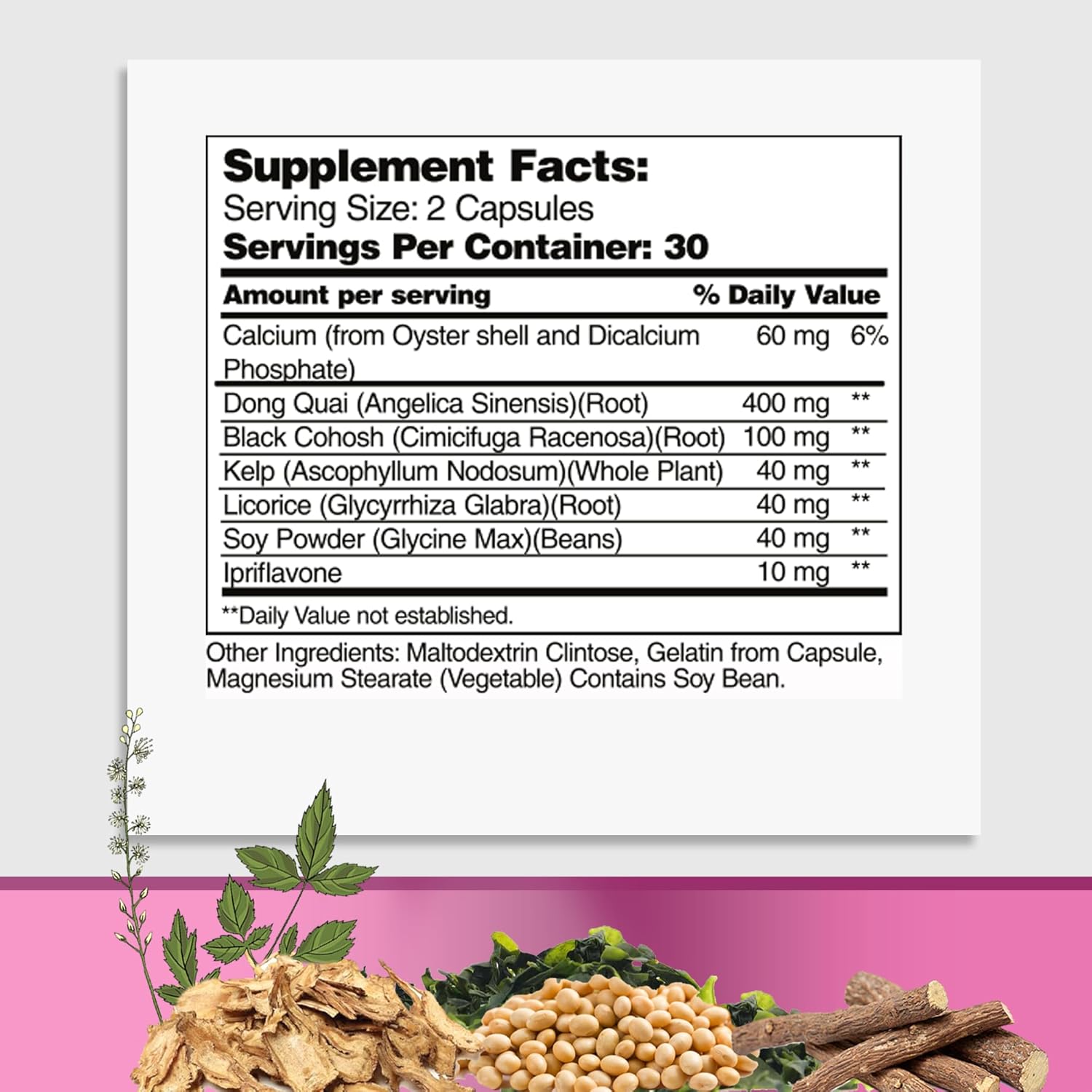 GreeNatr Menopause Supplements for Women - Perimenopause Supplements Women with Dong Quai & Black Cohosh for Menopause Hot Flashes - Menopause Support for Sleep Quality & Hormone Balance - 60 Caps - Image 4