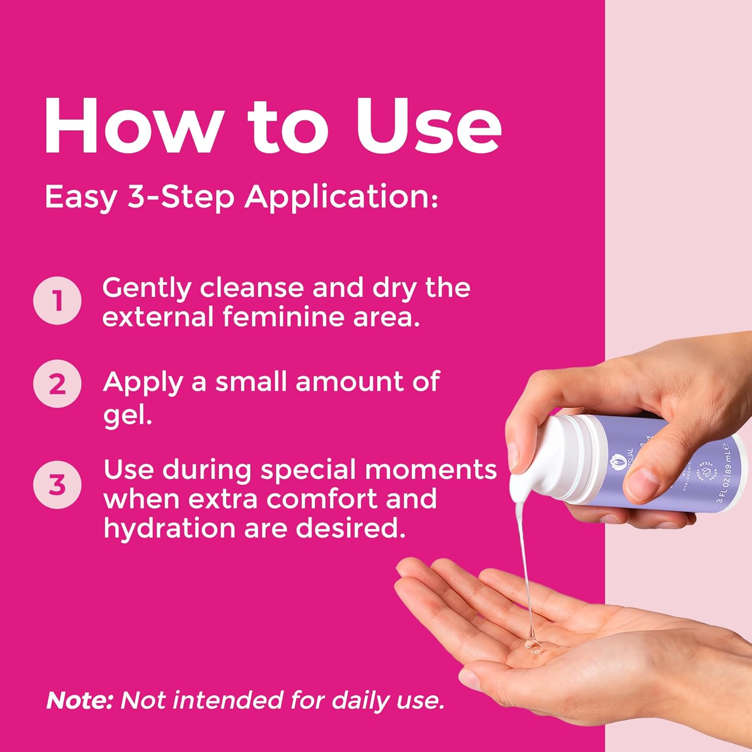 ZENZSUAL Vaginal Moisturizer Gel – Water-Based, pH Balanced with Hyaluronic Acid – Hydrating Feminine Gel for Intimate Dryness and Daily Comfort – Menopause & Postpartum Support – 3 Fl Oz (89 mL) - Image 7