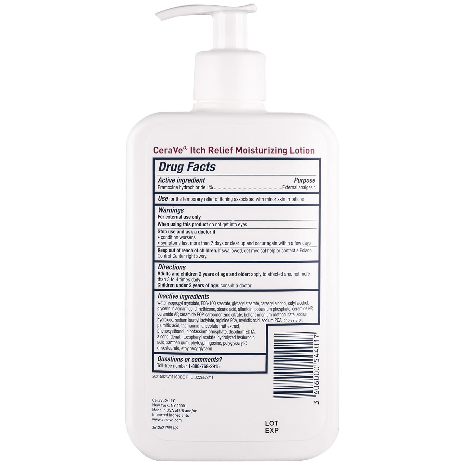 CeraVe Anti Itch Moisturizing Lotion with Pramoxine Hydrochloride, Relieves Itch with Minor Skin Irritations, Sunburn Relief, Bug Bites, 16 Ounces - Image 5