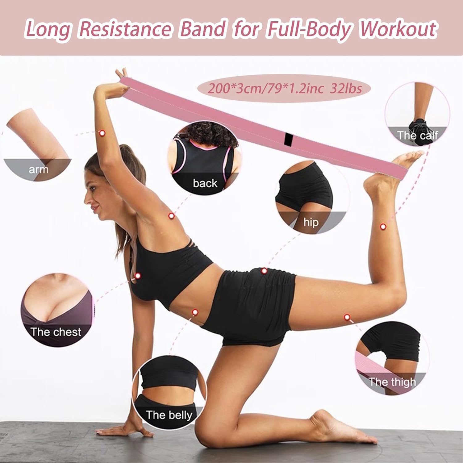 Pilates Essentials Kit for Women, Yoga Exercise Equipment Set for Home Workouts with Mini Ball, Resistance Bands, Sliding Disks & Accessories - Fitness Set for Yoga & Pilates Beginners(Pink) - Image 5