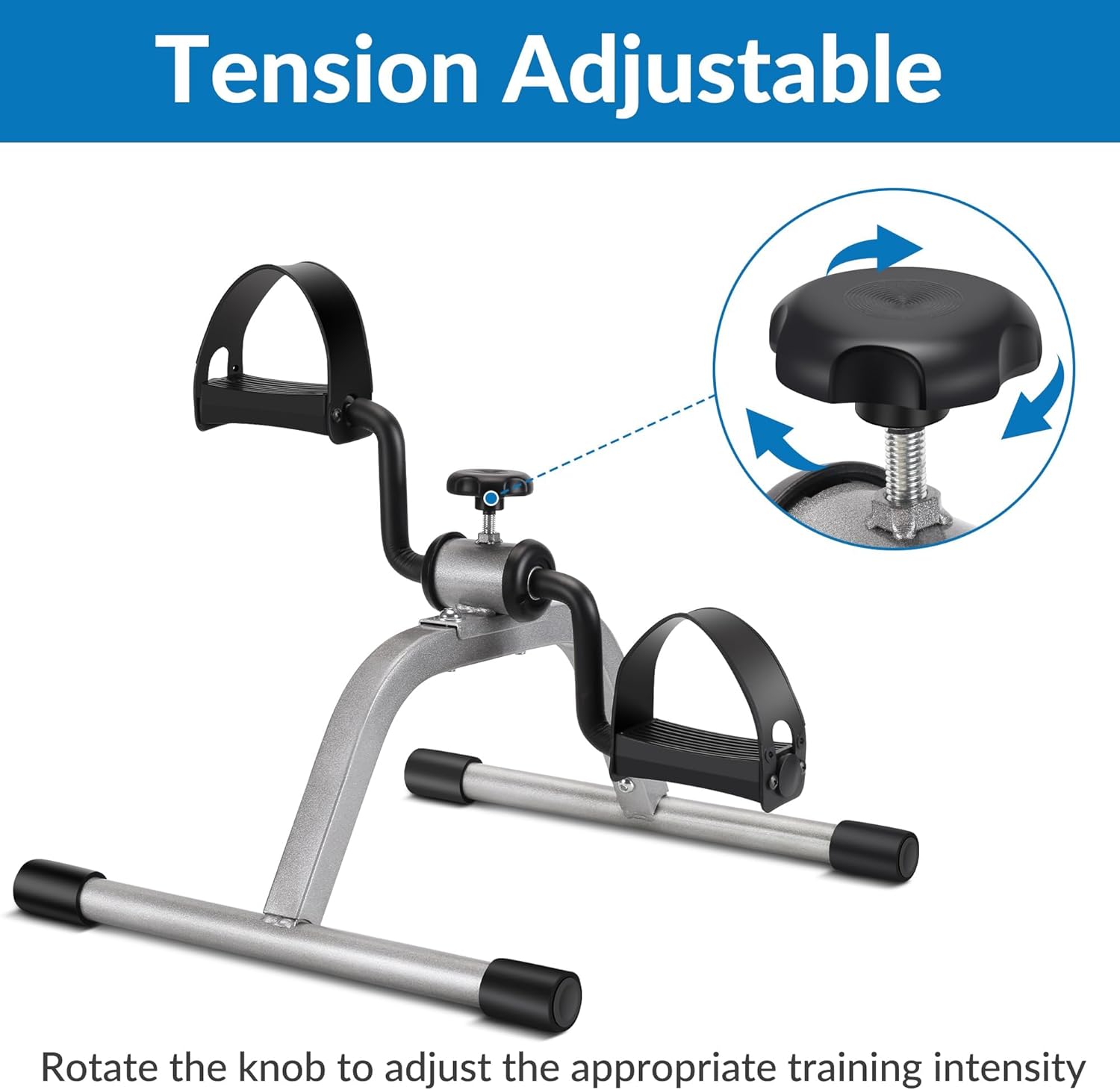 RYGEO Pedal Exerciser Mini Exercise Bike for Leg and Arm Recovery Exercise Lightweight and Portable Floor Bike - Image 6