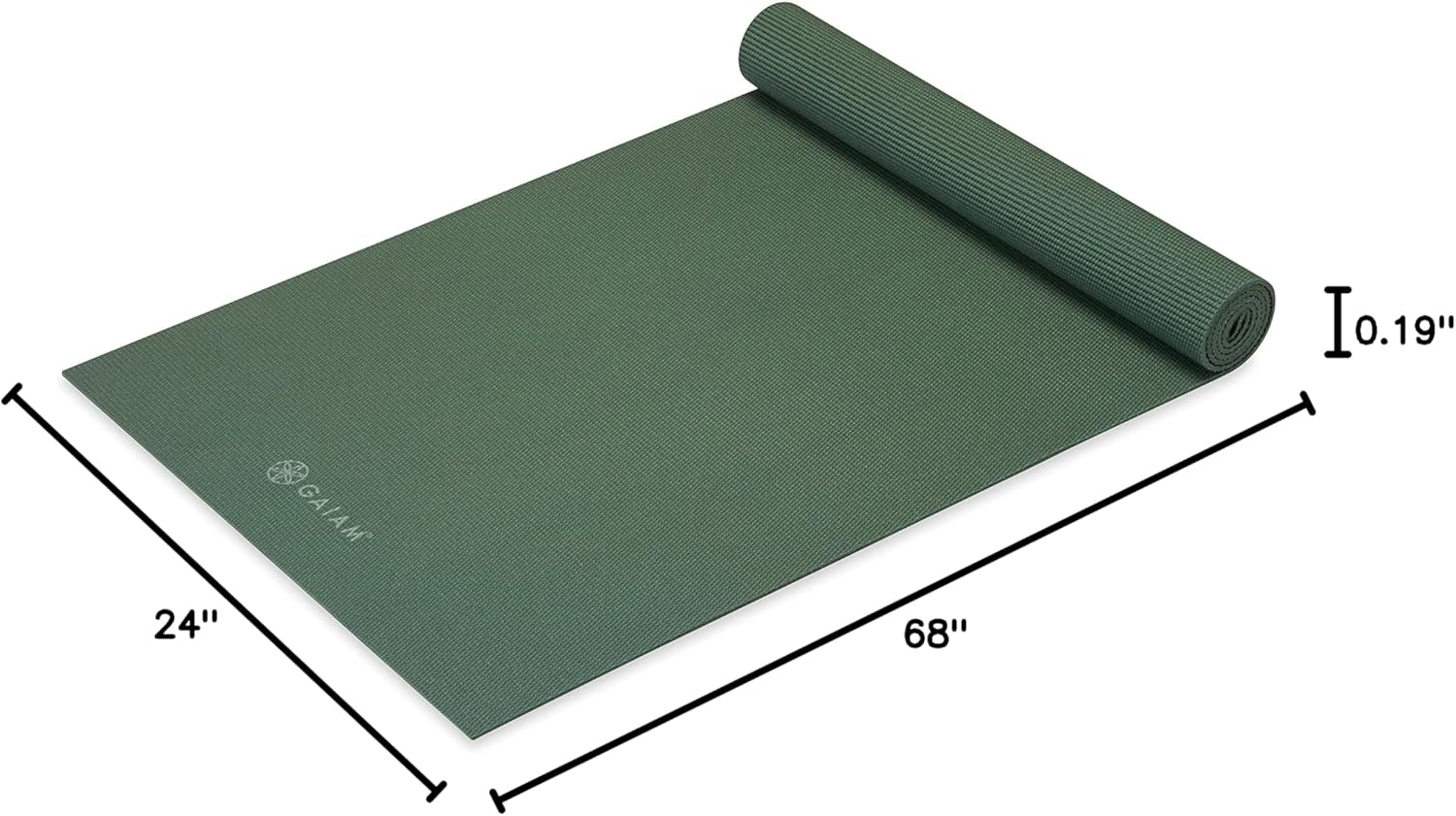 Gaiam Yoga Mat - Premium Solid Thick Non Slip Exercise & Fitness Mat for All Types of Yoga, Pilates & Floor Workouts - Image 6