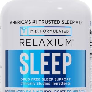 Relaxium Sleep Aid for Adults– Professional Strength Formula | 5mg Melatonin, Magnesium Glycinate, Valerest & Ashwagandha | Non-Habit Forming Sleep Support | 30-Day Supply