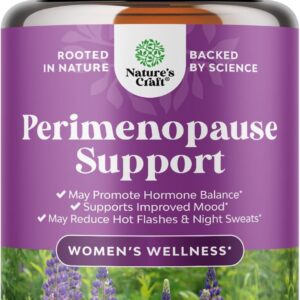Complete Perimenopause Supplement for Women - Multibenefit Menopause Ease for Women with Maca Root Vitex Berry & Black Cohosh for Hot Flashes Night Sweats Hormone Balance and Mood Support - 60 Count