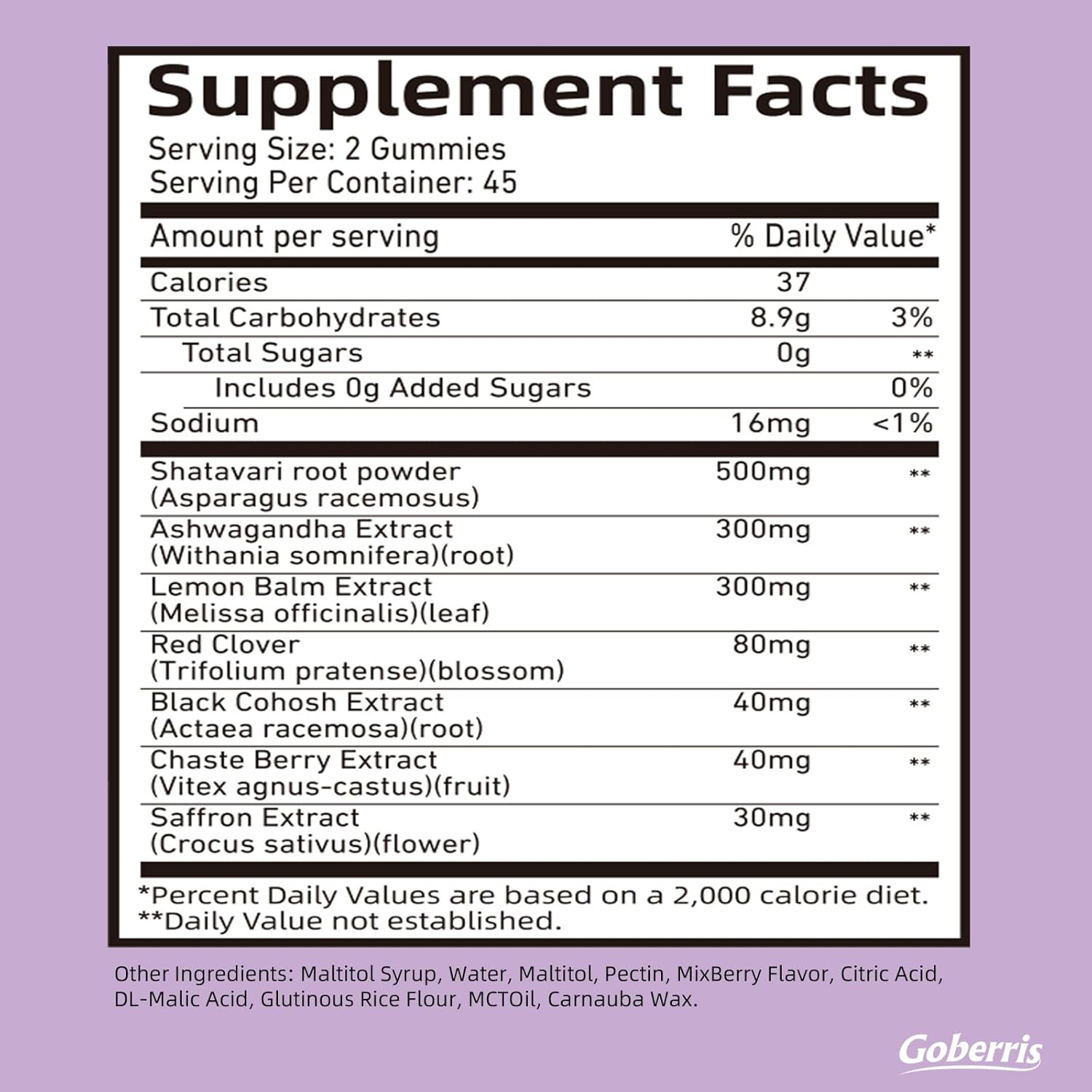 Menopause Gummies, with Black Cohosh, Ashwagandha, Relief for Hot Flashes, Night Sweats, Mood Swings, Support Hormone Balance & Sleep, Hormone-Free, Sugar Free, Pectin, Mix Berry, 90 - Image 2