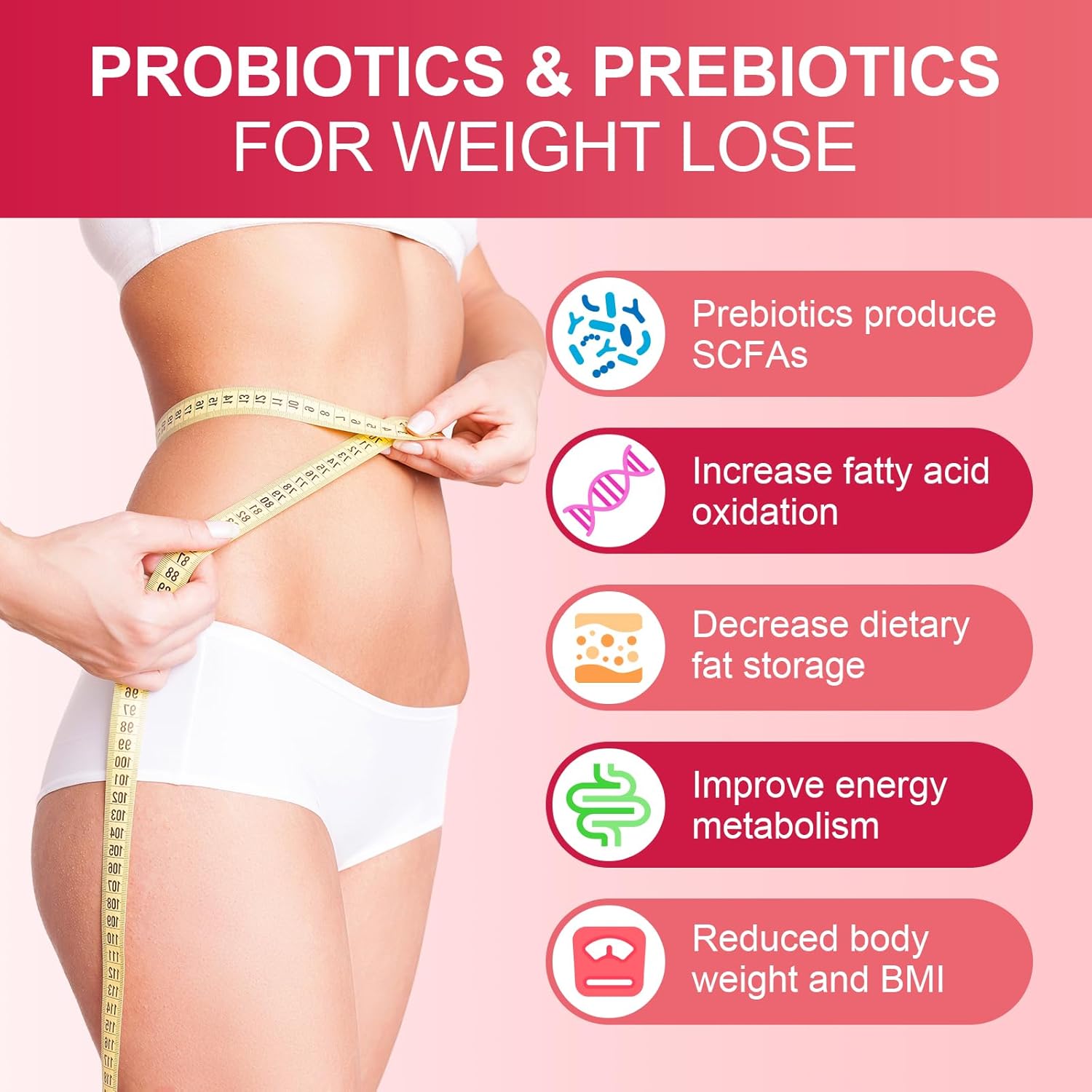 CANLIST Women's Probiotics 120 Billion CFUs 18 Strains 3 Prebiotics & Digestive Enzymes Contains Organic Prebiotic Cranberry Women's Health Digestive & Immune Support Non-GMO, 60 Capsules - Image 5