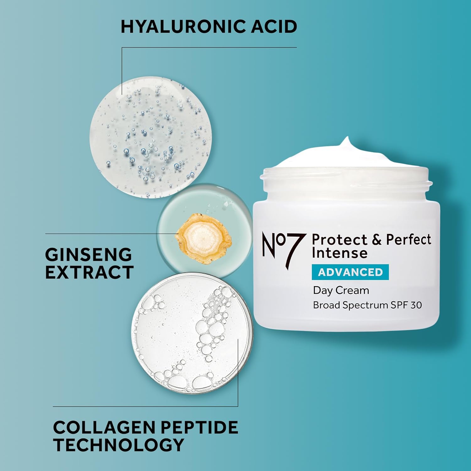 No7 Protect & Perfect Intense Advanced Fragrance-Free Day Cream SPF 30 - Anti-Aging Facial Moisturizer with Anti-Wrinkle Technology - Hydrating Hyaluronic Acid Cream for Radiant Youthful Skin (50ml) - Image 6