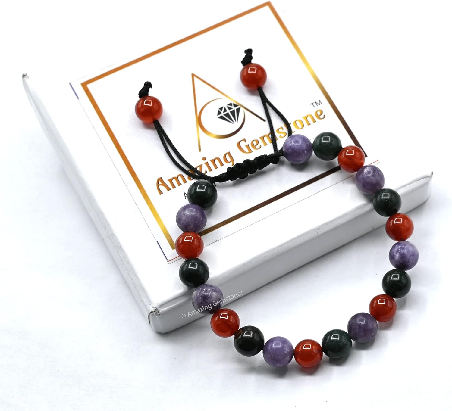 Amazing Gemstone Bracelet for Menopause - Bloodstone Lepidolite Carnelian Bracelet Set for Men Women Healing Calming Anxiety Stress Relief Gifts Pulseras Para Hombres Mujer Stocking Stuffers - Image 6