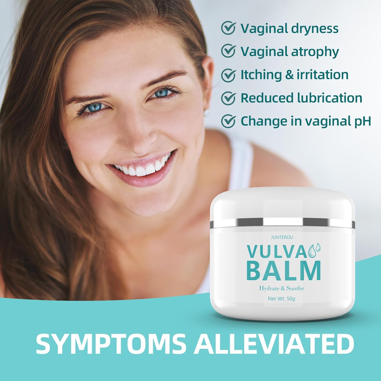 Vaginal Moisturizer for Vaginal Dryness & Itching, Vulva Balm with Shea Butter & Vitamin E-Intimate Care & Menopause Support, No Fragrances & Harsh Chemicals, Pure and natura,50g - Image 3