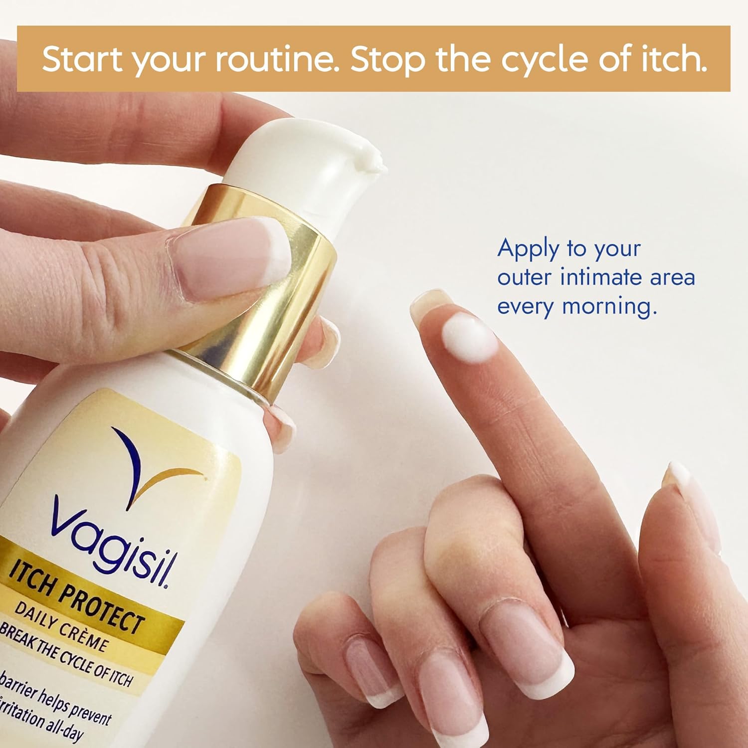 Vagisil Itch Protect Daily Creme with Prebiotic Oatmeal, Fragrance-Free Protective Formula with Shea Butter and Sunflower Oil, pH Balanced Fast-Absorbing Moisturizer, Hypoallergenic, 2 oz - Image 5