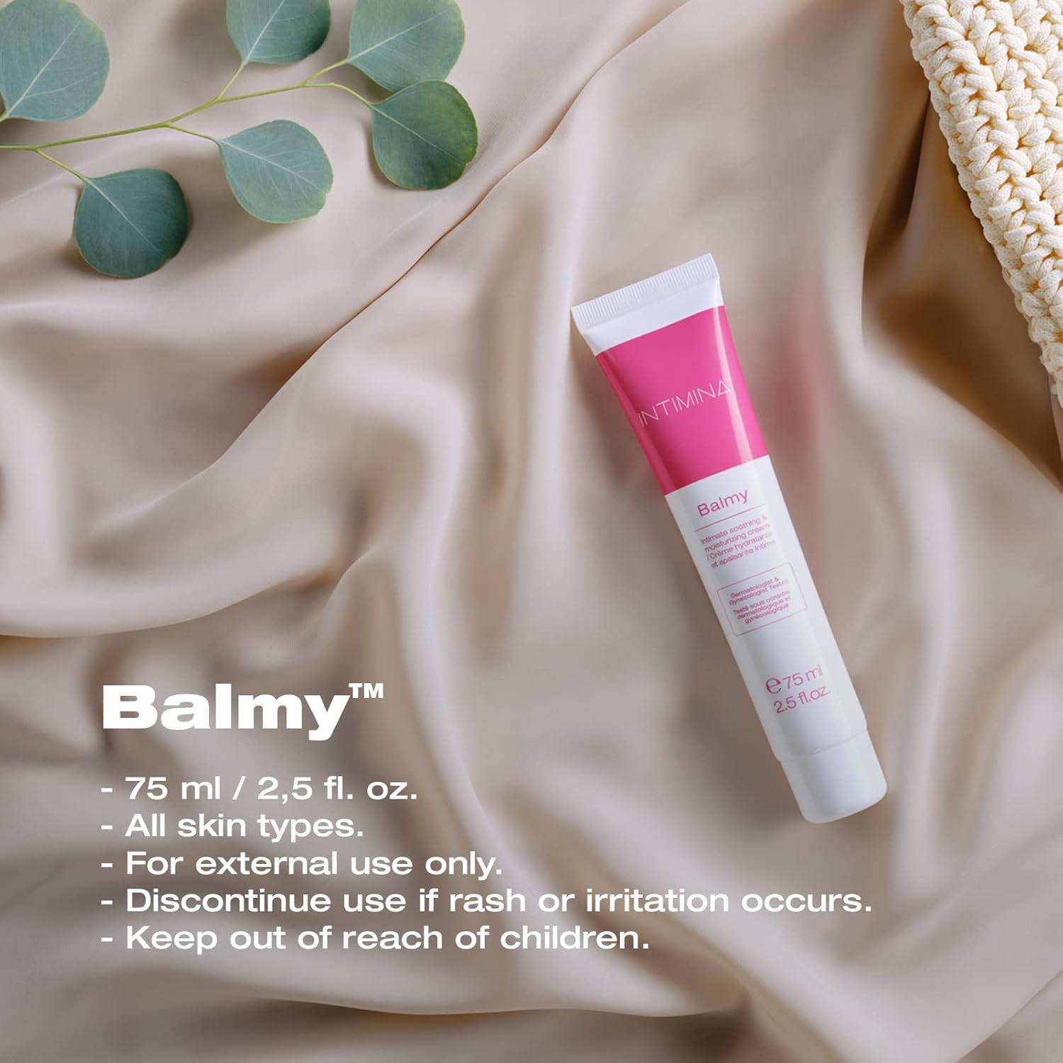 INTIMINA Balmy - Vaginal Moisturizer and Lubricant, Intimate Soothing and Moisturizing Cream, Moisturizer for Dry Skin, Body Cream Vulva Moisturizer - Image 4
