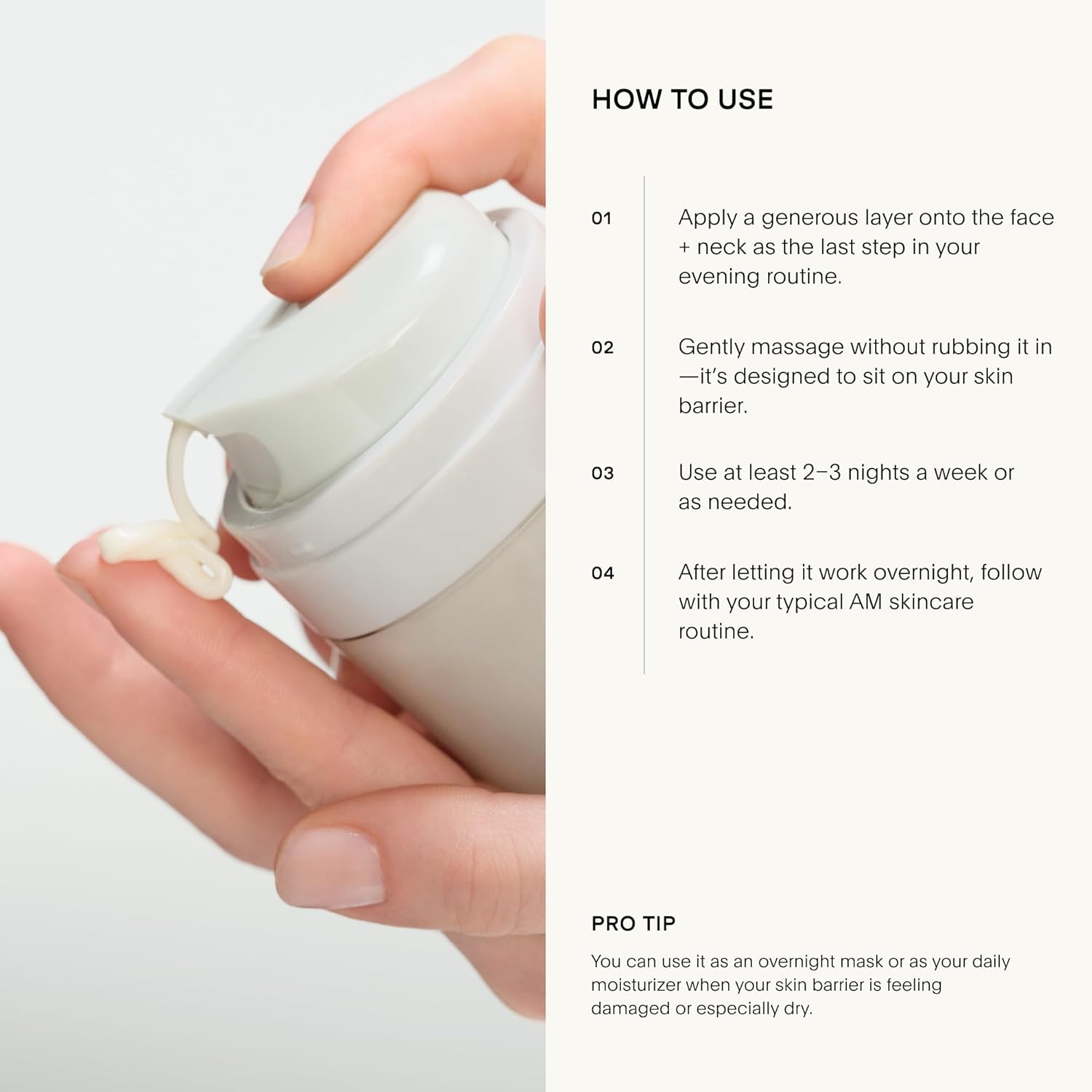 U Beauty BARRIER Bioactive Treatment - Night Cream Moisturizer for Face for Softer & Stronger Skin, Improves Rough, Dull Skin, Overnight Skin Barrier Cream with Urea, & Hyaluronic Acid - 1.7 fl oz - Image 6