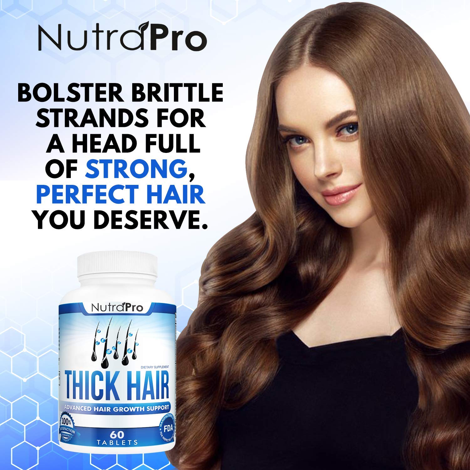 Thick Hair Growth Vitamins– Hair Growth Pills With DHT Blocker Stimulates Faster Growth for Weak, Thinning Hair–Biotin Hair Supplements with Keratin & Collagen Helps Men&Women Grow Perfect Hair. - Image 2