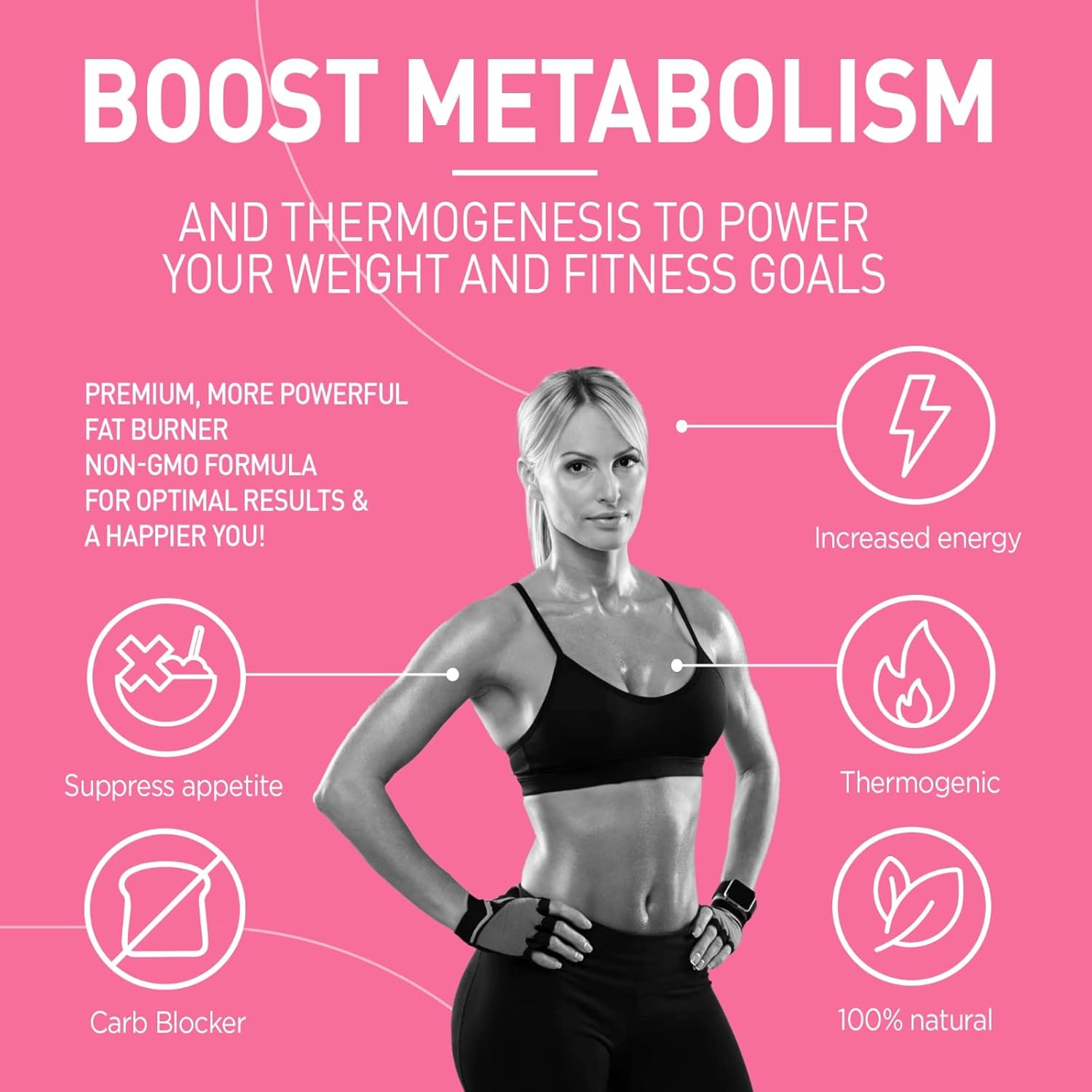 Natural Weight Loss Pills for Women-Best Diet Pills that Work Fast for Women-Appetite Suppressant-Thermogenic Belly Fat Burner-Carb Blocker-Metabolism Booster Energy Supplements -60ct - Image 5