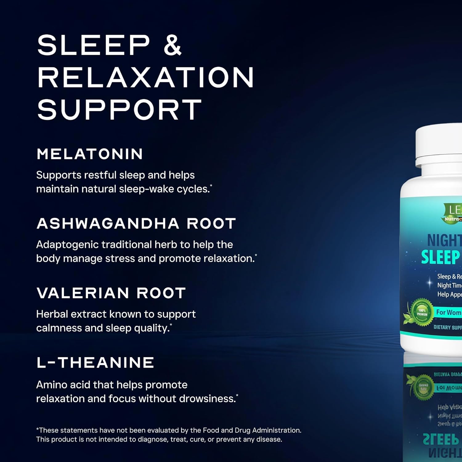 Weight Loss Pill Night Time Sleep Shred Fast Fat Burner, Appetite Suppressant Aid Carb Blocker Metabolism Booster Support Supplement for Women Men with Melatonin White Kidney Bean Ashwagandha 60 Caps - Image 4
