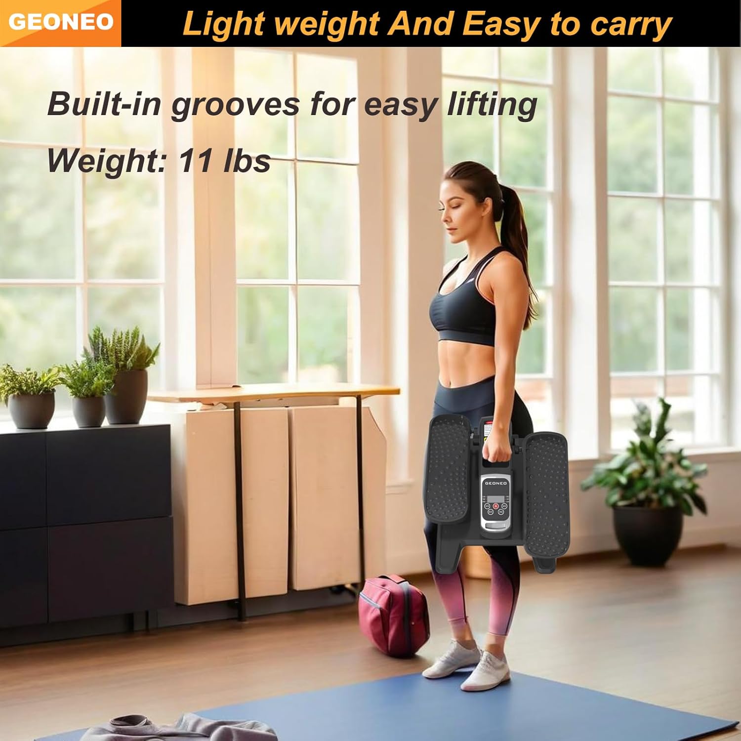 Under Desk Elliptical Machine, Electric Elliptical Exerciser for Senior, Quiet & Small Electric Seated Pedal Exerciser for Home with Display Monitor, Remote Control & 12 Adjustable Speeds - Image 7