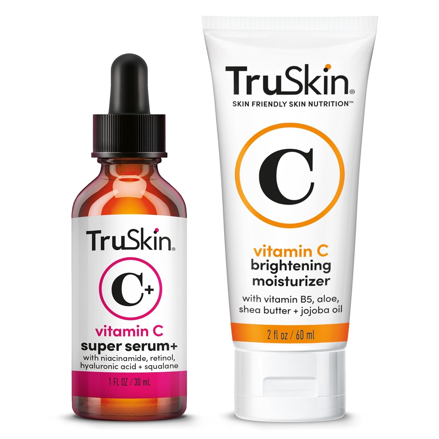 TruSkin Super C Duo – Vitamin C Serum & Brightening Moisturizer Set for Hydrated, Smooth & Radiant Skin