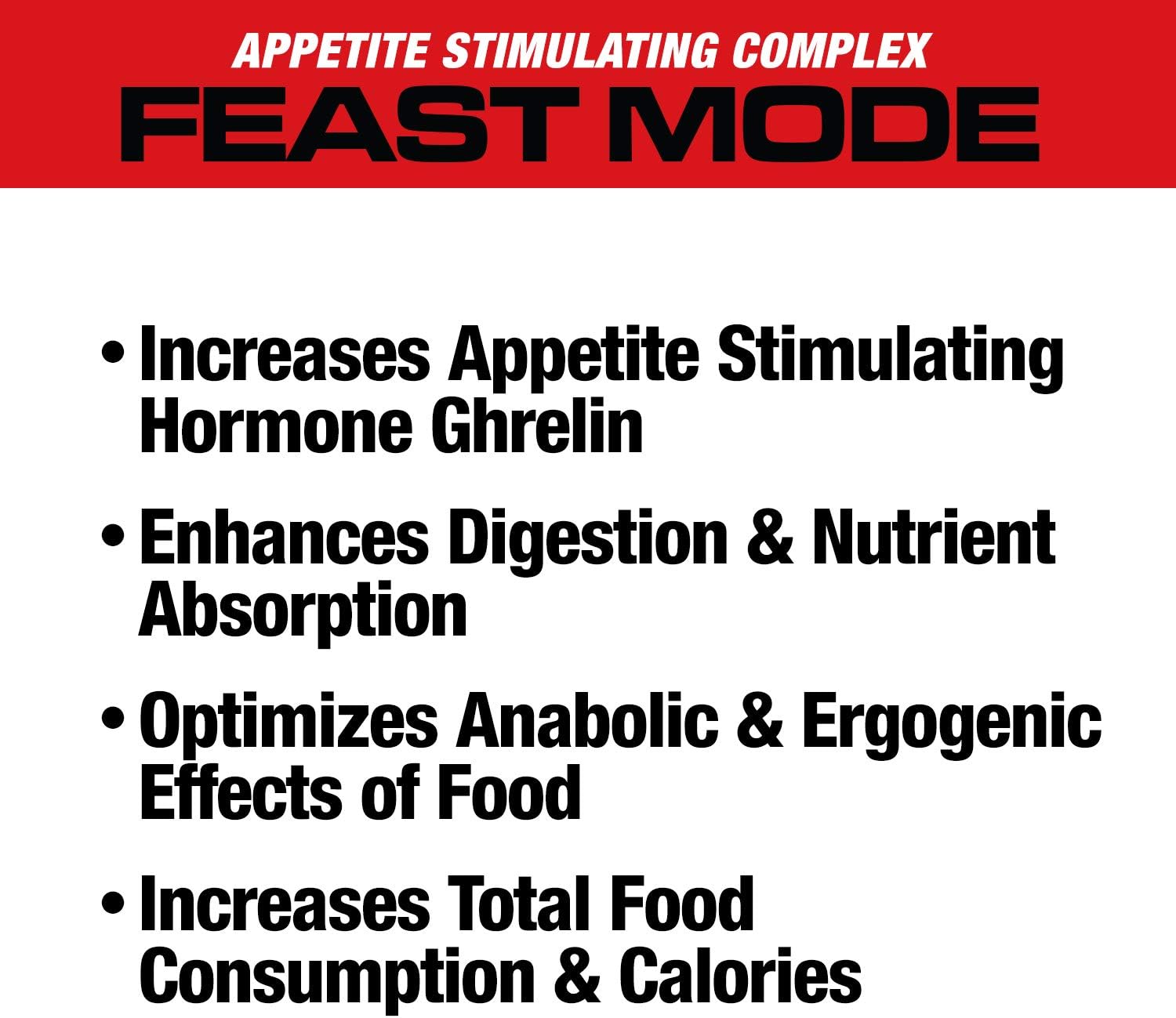 MuscleMeds Feast Mode Appetite Stimulant Weight Gain Pills Digestive Enzymes Safe and Effective 90 Caps, Unflavored, 90 Count - Image 4