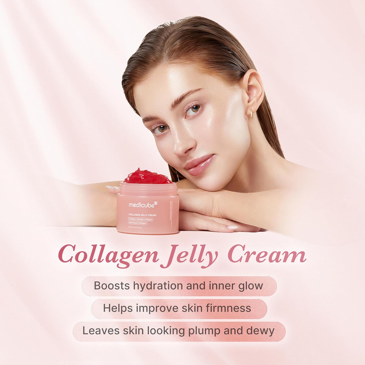 medicube Pink Skincare Set – Glass Glow Skin Care Kit with Booster Device & Collagen Cream (Korean Skincare) - Image 7