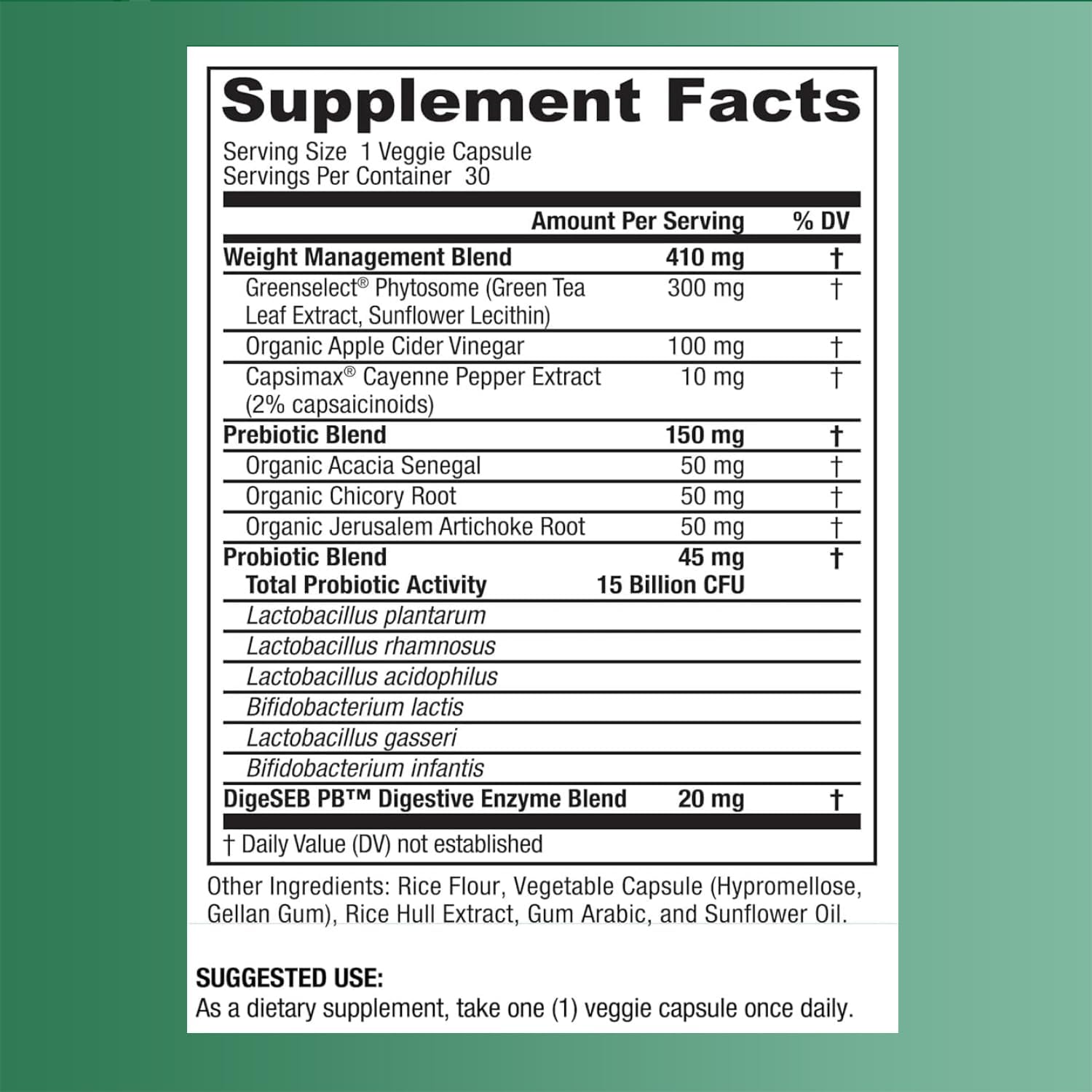 BIGJOHNLAB® - Probiotics for Weight Management & Bloating - 6 Probiotic Strains - Prebiotics - Key Ingredient Cayenne & Green Tea - Supports Gut Health - Weight Management for Women & Men - 30 CT - Image 3